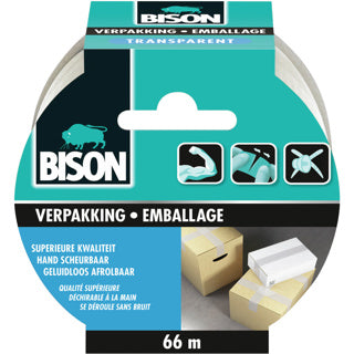 Bison Packaging tape transparent roll 66 m x 50 mm