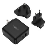 USB Travel Charger 30W with interchangeable plugs