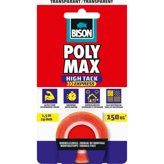 Bison Poly Max Tape Transparent 1.5 m
