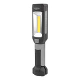 Workshop lamp with small extra light and robust plastic housing