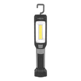 Workshop lamp with small extra light and robust plastic housing