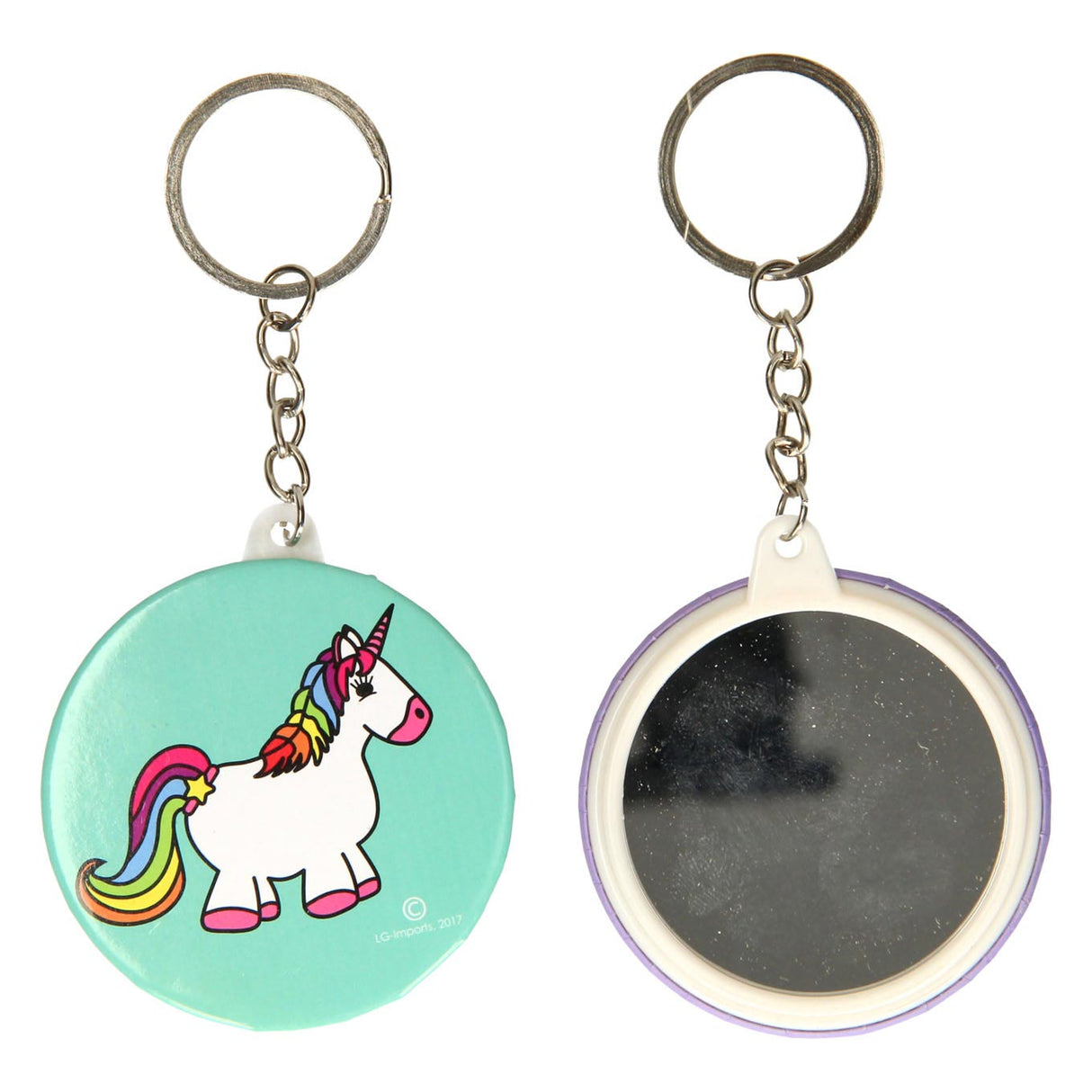 LG imports Key ring with mirror unicorn
