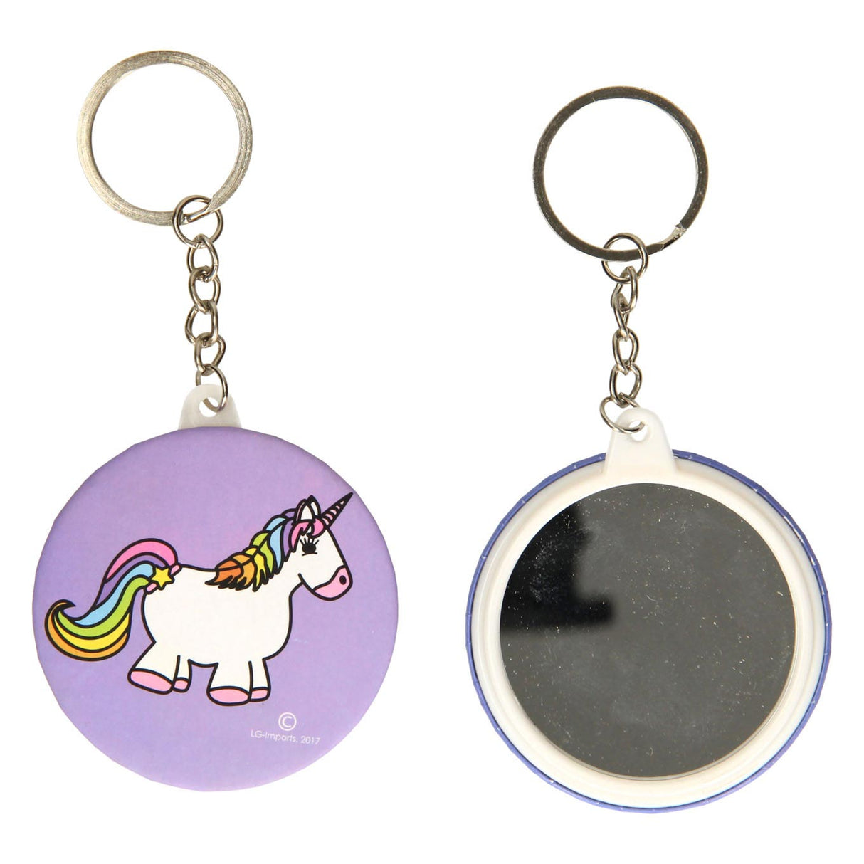 LG imports Key ring with mirror unicorn