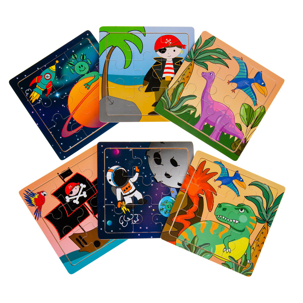 LG-Import Wolloft Puzzle (Raum, Pirate oder Dinosaurus)
