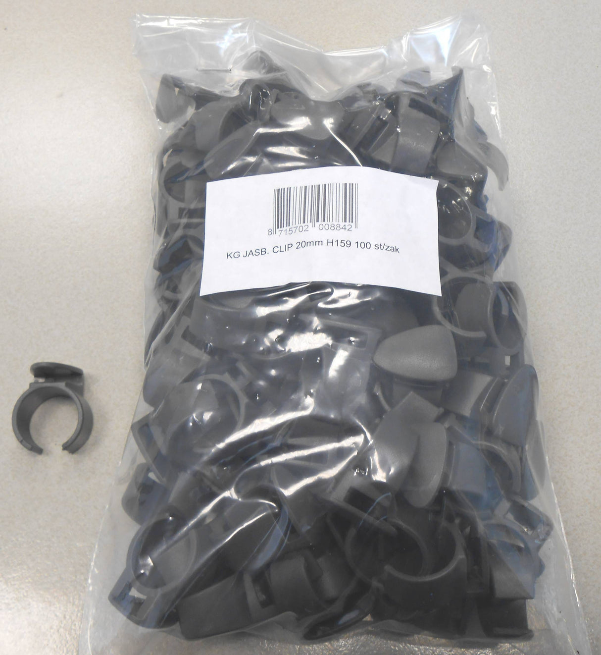 Hesling jacket bd hes clip 20mm gray pvc ds a 10