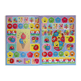 Duckiez-Malbuch mit Stickerbogen mit Smiley-Gesicht