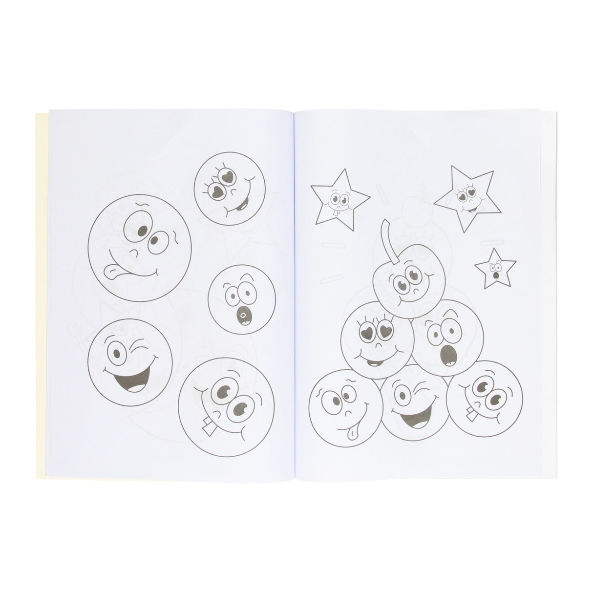 Duckiez-Malbuch mit Stickerbogen mit Smiley-Gesicht