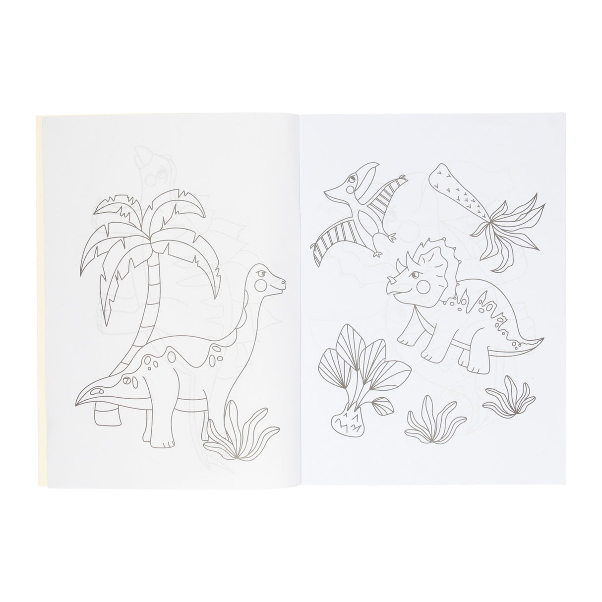 Duckiez coloring book with dinosaur sticker sheet