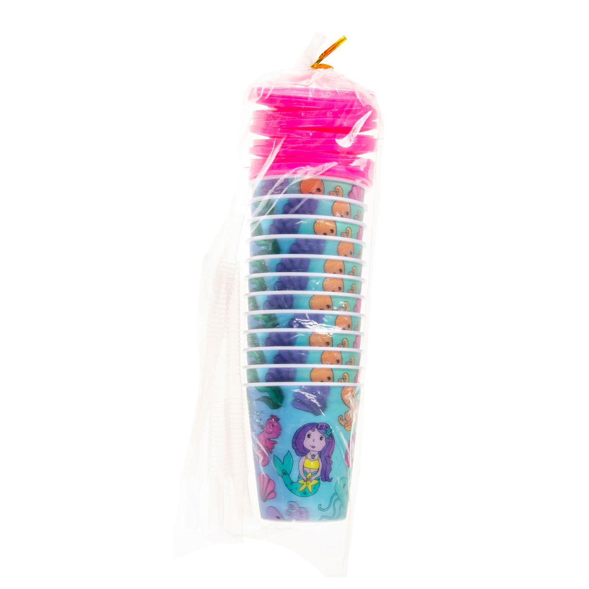 Duckiez cup with lid and straw mermaid, 12st.