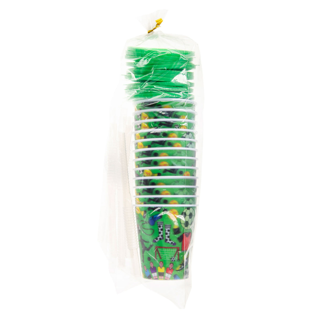 Duckiez cup with lid and straw football, 12st.