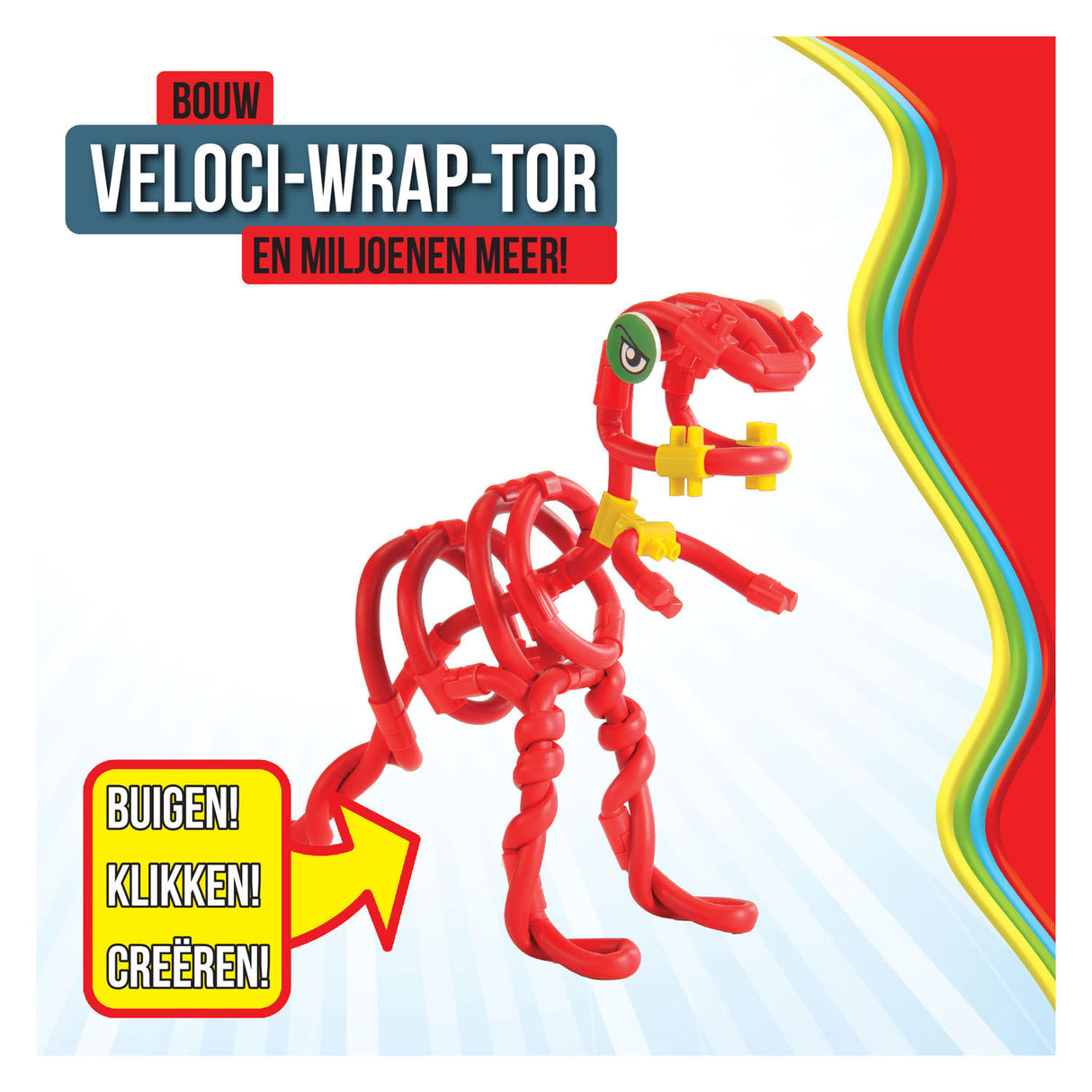 CLICS Spaghetteez Velociraptor Elastyczne pręty budowlane, 34dlg.