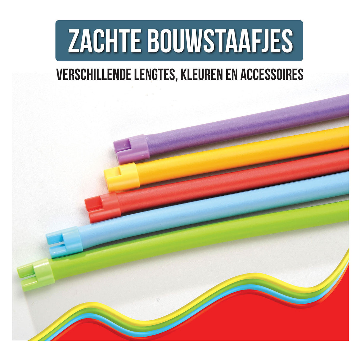 Clics spaghetteez ele-flex elephant flexible building rods, 48dlg.