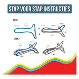 Clics spaghettiez noodle flyer flygplan flexibla byggstavar, 76 st.