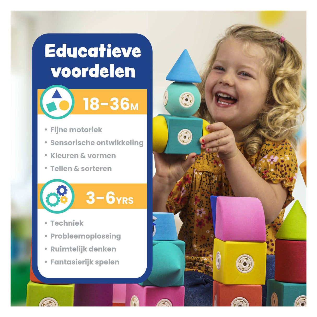 Blockaroo magnetische foam blokken, 60dlg.