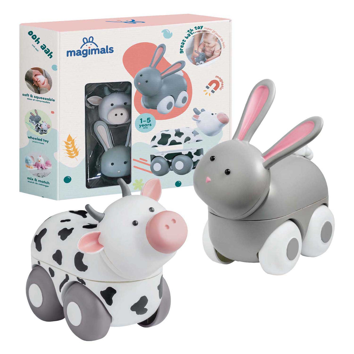 Farmářský box Clics magimals na kolečkách - 6 ks.