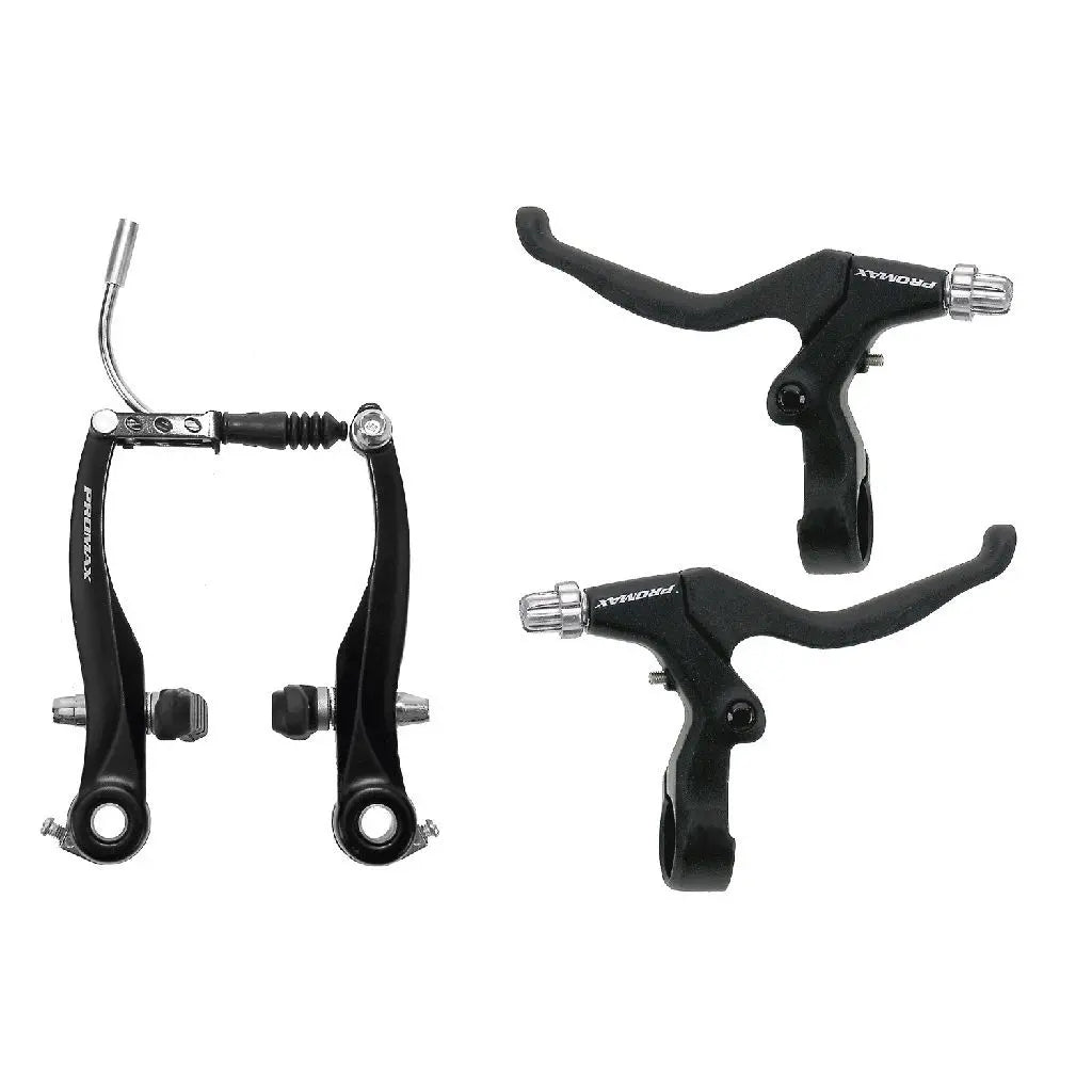 brake set V-brake with brake levers aluminum black