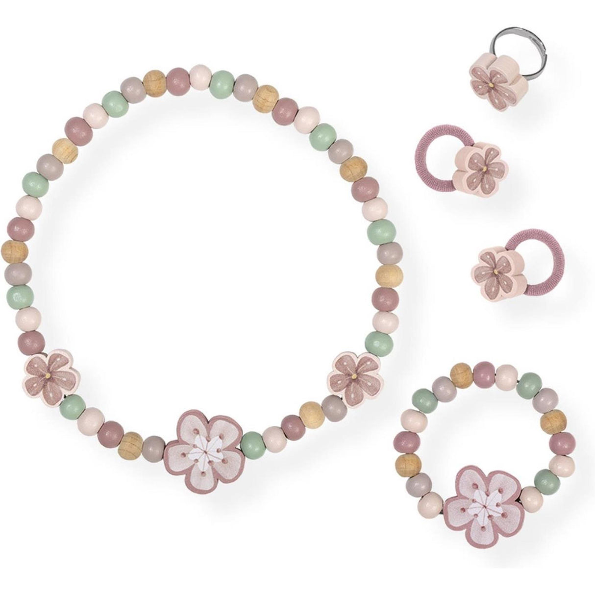 Kleines niederländisches Schmuckset 4-teiliges Holz