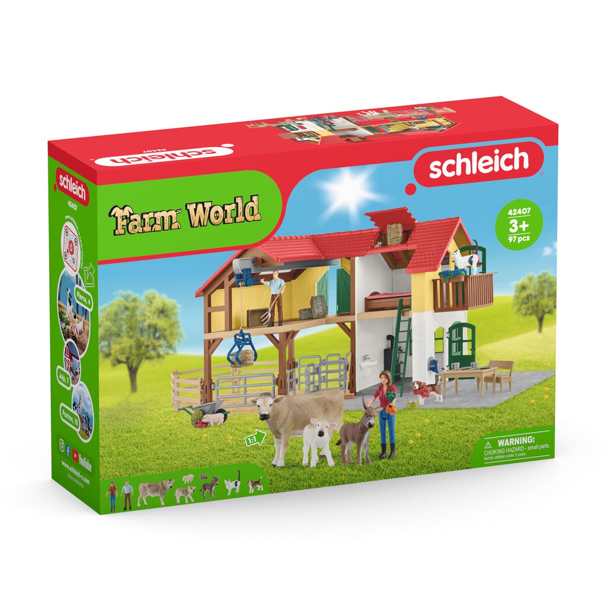 Schleich Farm World farm with stable and animals