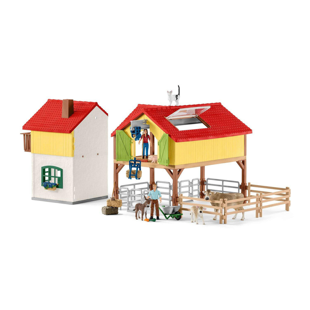 Schleich Farm World Farm con establo y animales