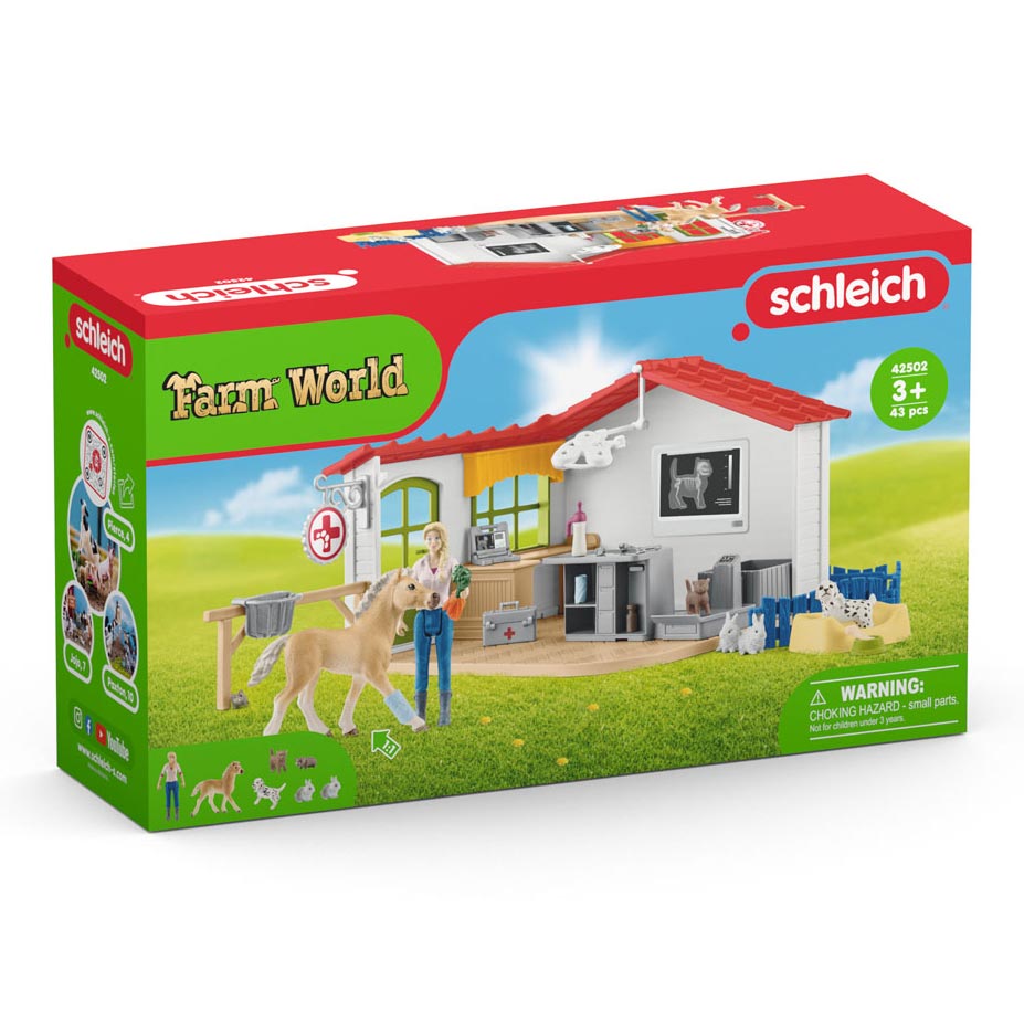 Schleich Farm World veterinary practice with animals 42502