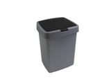 Sunware delta waste bin with lid 10 l silver gray