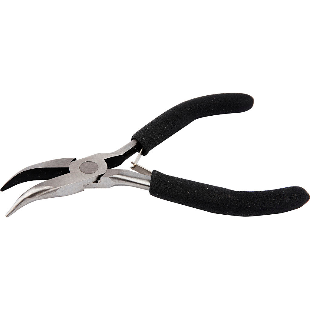 Creativ company curved needle nose pliers, l: 12.4 cm, 1 piece