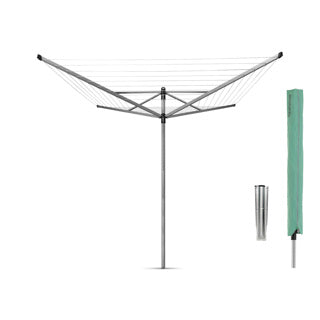 Brabantia Lift-O-Matic 60m + ground anchor + cover metallic gray