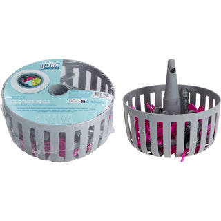 Panier à pinces à linge No Brand avec 30 pinces | 3 pièces