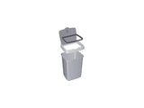 Sunware delta waste bin with lid 25l silver gray