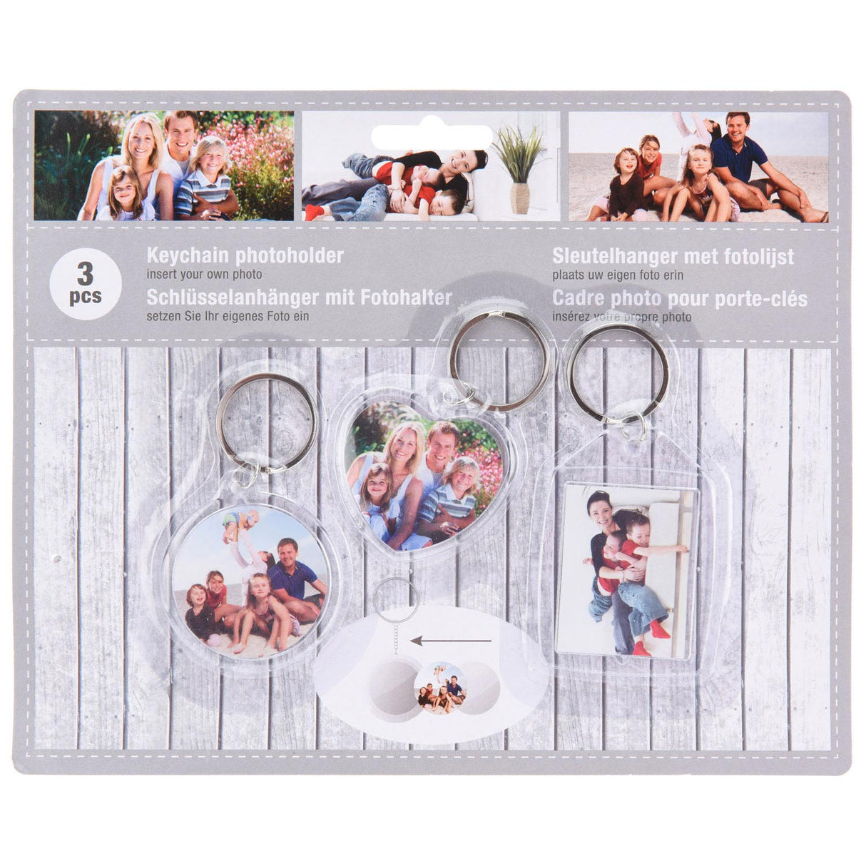 Key ring photo frame, 3st.