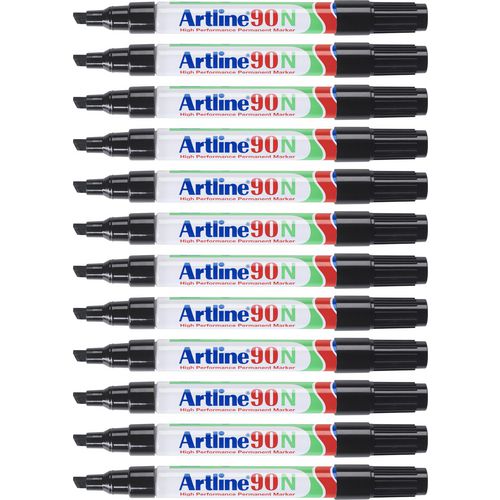 Permanent marker artline 90 ultra 2-5mm zwart beitelpunt