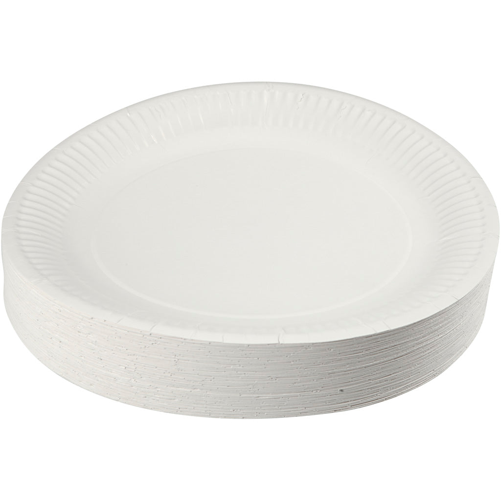 Paper plate, d 23 cm, 100 pieces 1 box