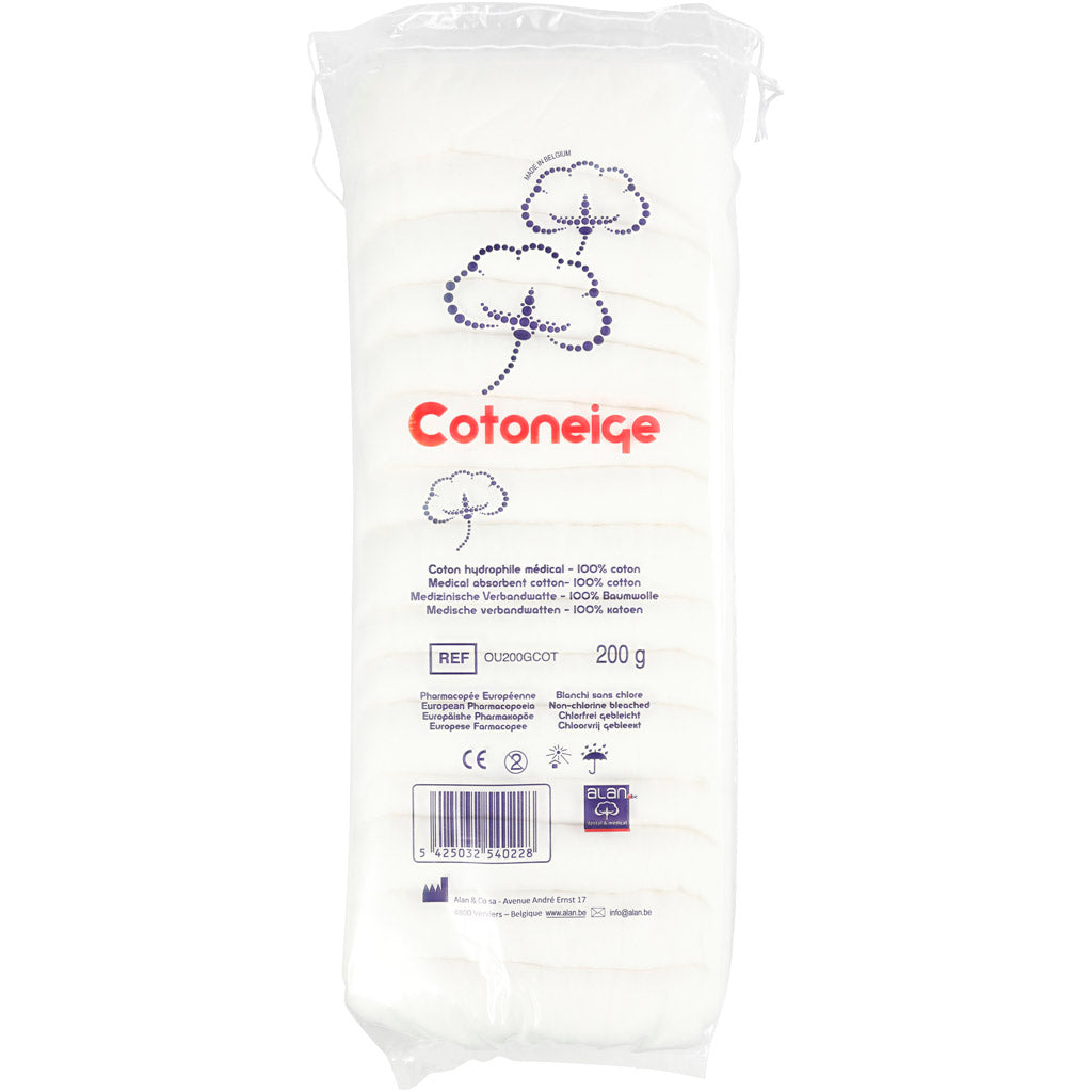 Cotton wool, 200 gr 1 box