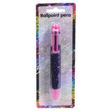 Multi-coloured pen with sequins