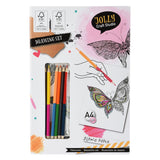 Certificado conjunto com lápis coloridos