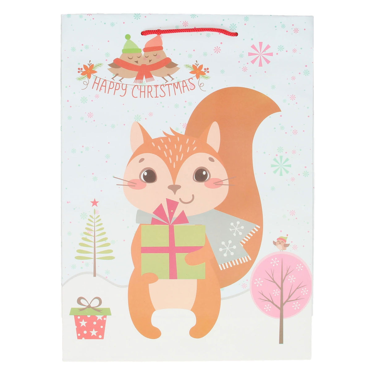 Geschenktas kerst egeltje, 34cm