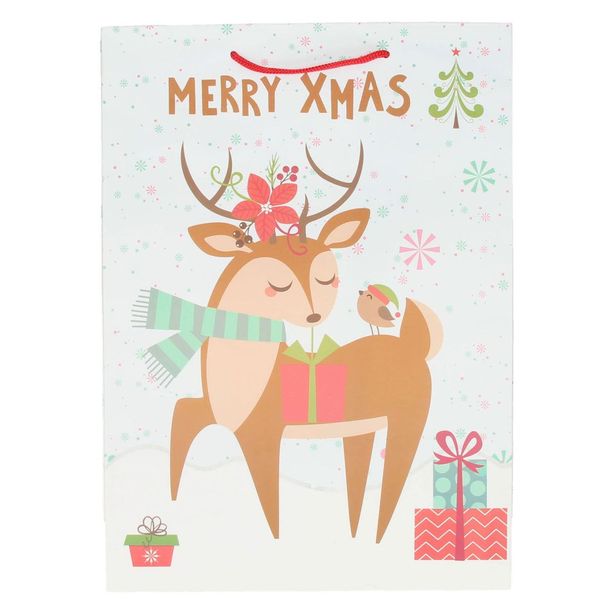 Geschenktas kerst egeltje, 34cm