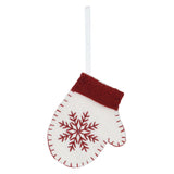 Vánoční ponožka červená bílá, 10 cm