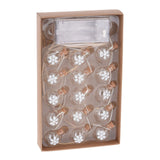 Wire garland with 15 Christmas balls LED Warm White