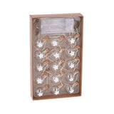 Wire garland with 15 Christmas balls LED Warm White