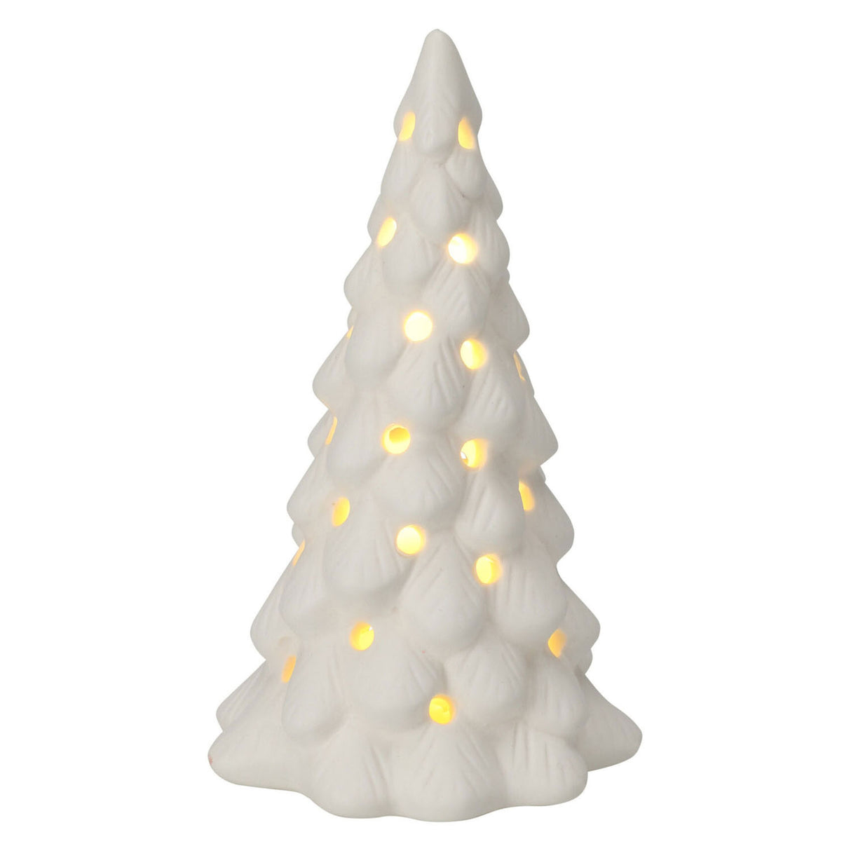 Porcelain Christmas tree with LED, set of 6