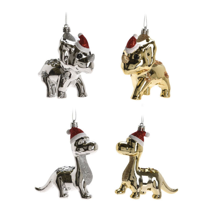 Dinosaurus Christmas vedhæng 12 cm, 24 ..