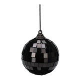 Black Christmas ball mirror ball, 12 pcs.