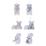 Christmas tree ornaments winter animals, set of 24