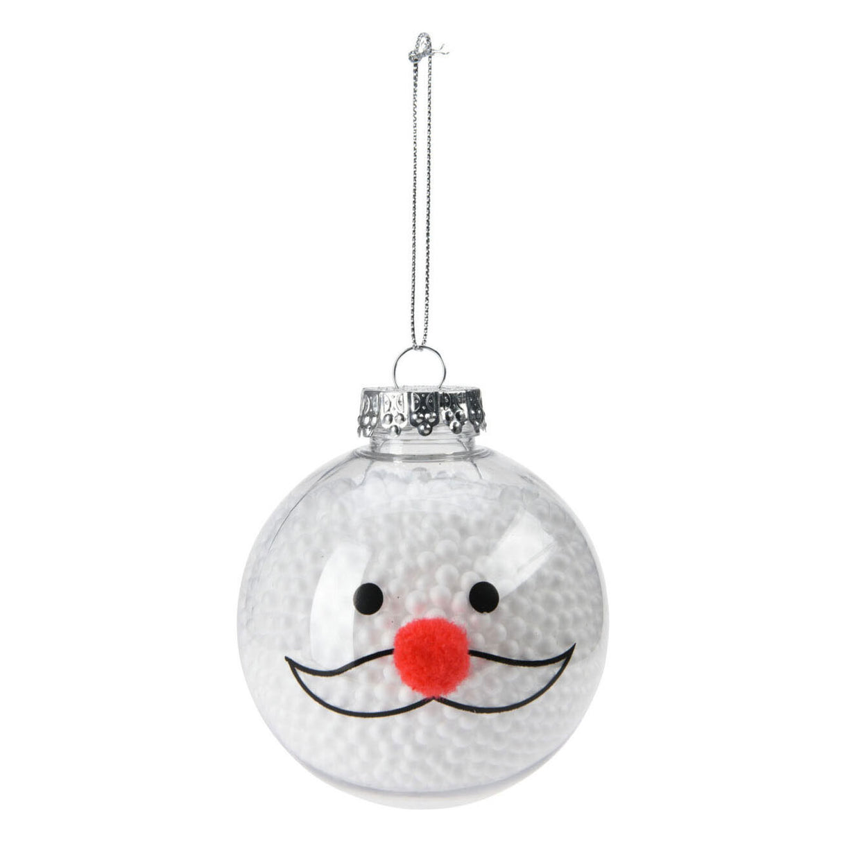 Christmas bauble snowman 8cm, set of 12 pieces