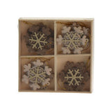 Wooden hanging decoration set, 8st.