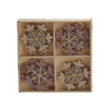 Wooden hanging decoration set, 8st.
