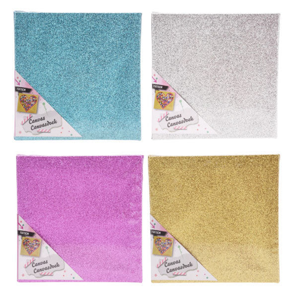 Canvas Glitter 15x15cm, sada 12