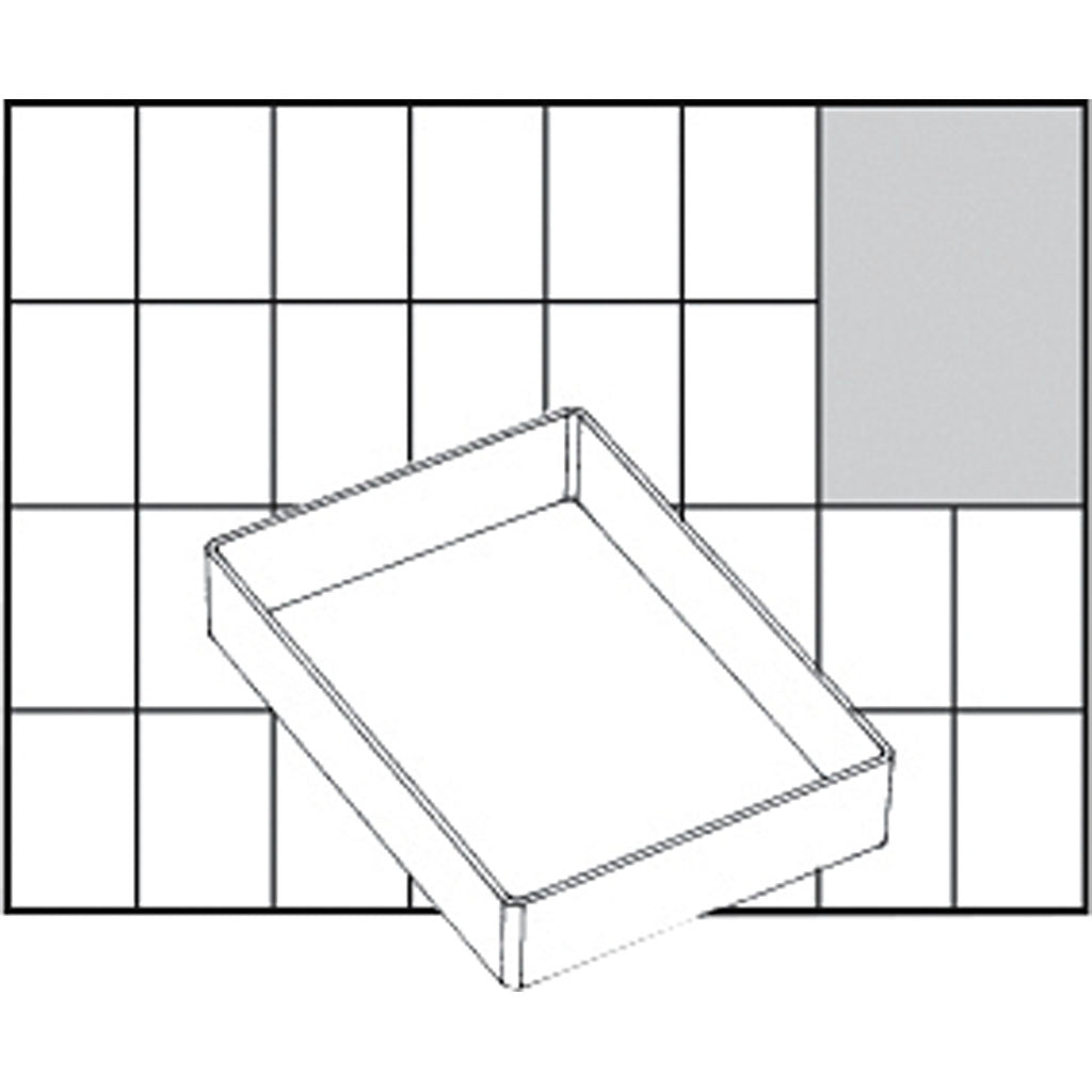 Raaco inzet box, afm a71 low, h: 24 mm, afm 109x79 mm, 1 stuk