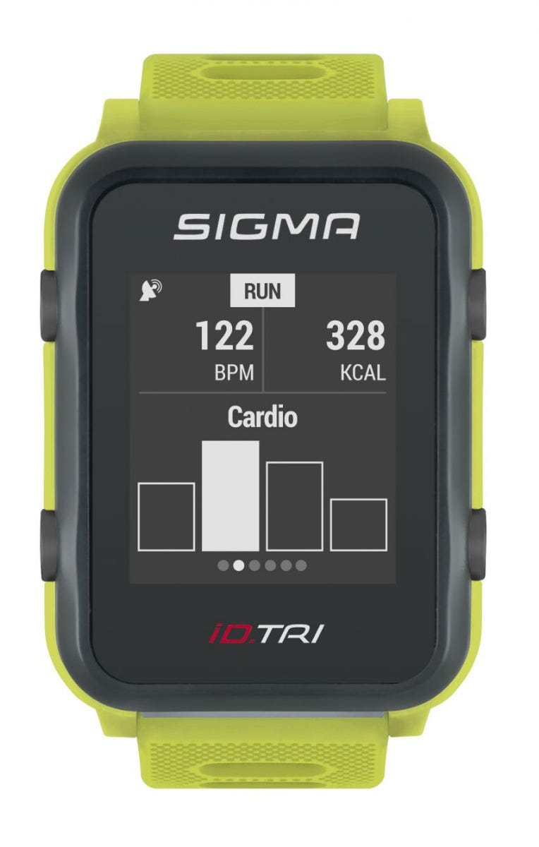 Sigma ID.TRI Neon Green Basic ZS Heart Rate GPS Activity ANT+ BLE + Sensor Set